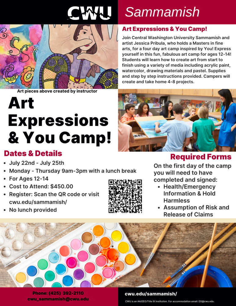 Flyer for express yourself camp.