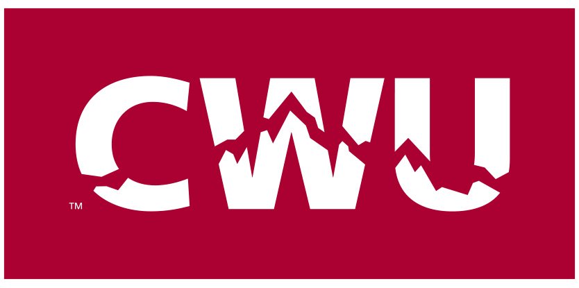 CWU Logo on red background