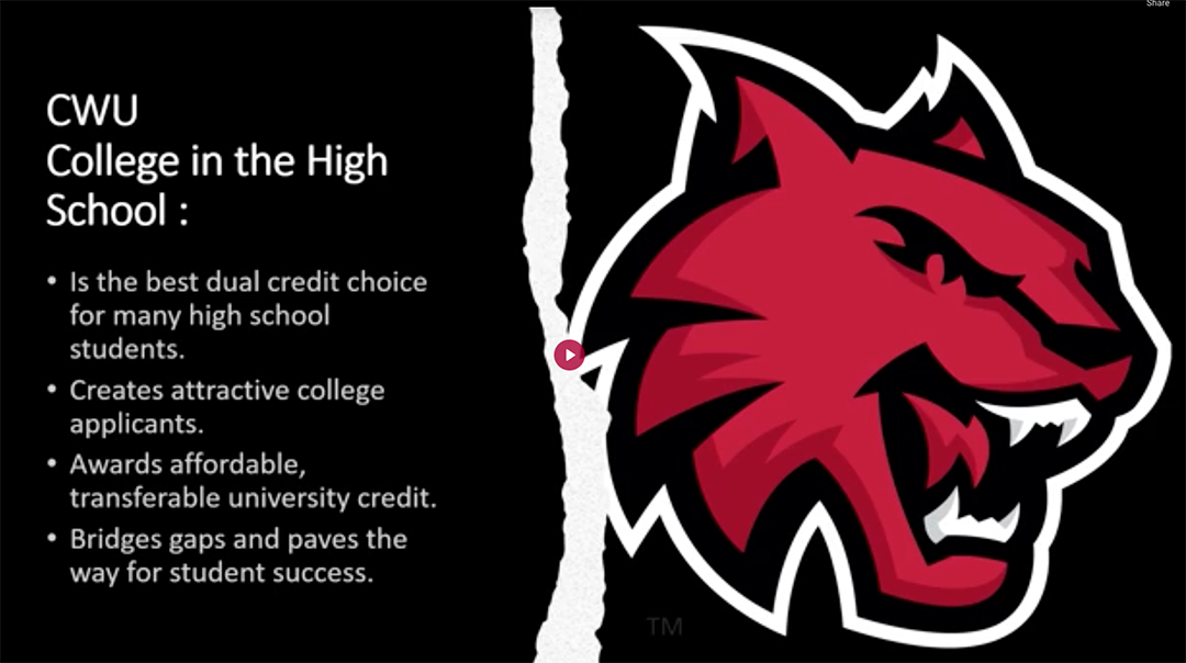CWU's College in the High School program is now accredited by the National Alliance of Concurrent Enrollment Partnerships.
