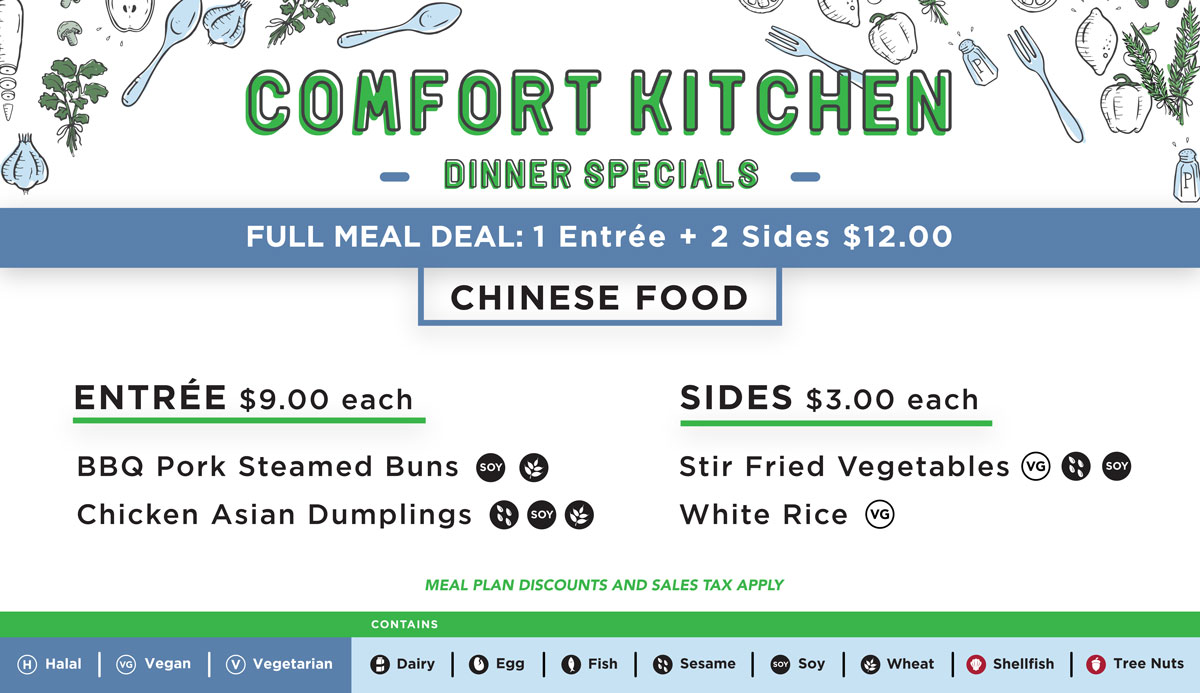 Comfort Kitchen Chinese Food Menu