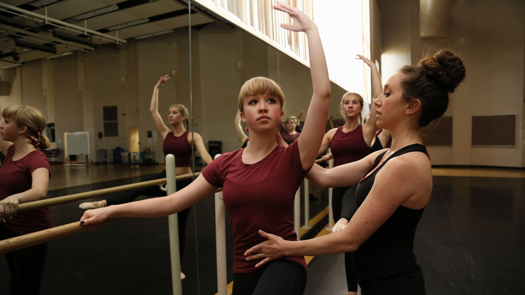 Students take dance lessons at Central Washington University.
