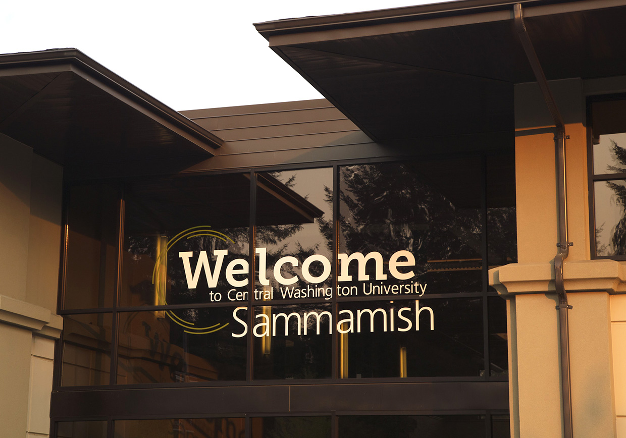 Welcome to CWU Sammamish sign 