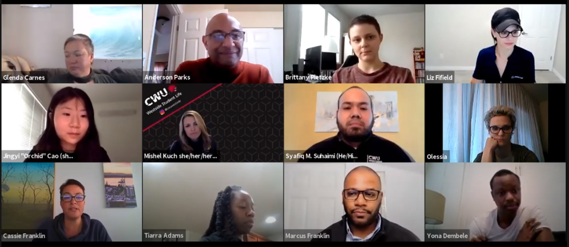 CWU LEAD team in a zoom meeting.