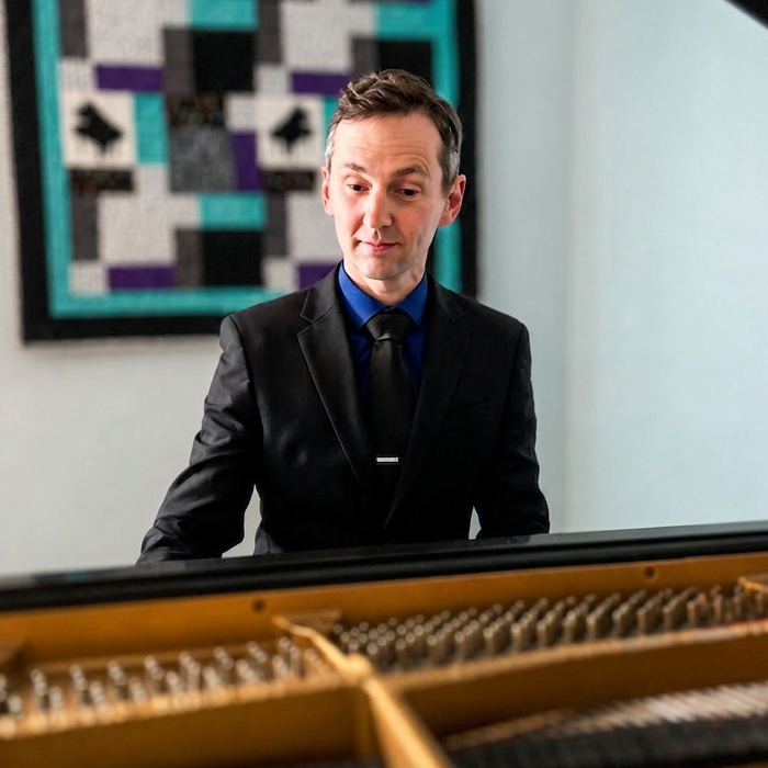Image of Dr. Jesse Pierson at the piano.