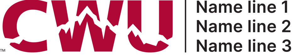 CWU logo with name lines