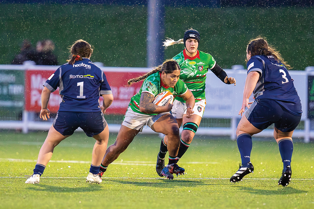 Mae Sagapolu playing for her club team in England