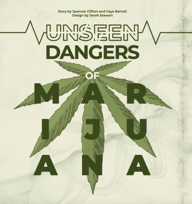 Graphic of 'Unseen Dangers of Marijuana'