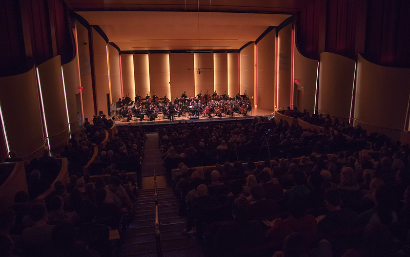 A performance in the Jerilyn S. McIntyre Music Building