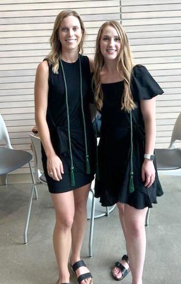 CWU human nutrition graduates Leah Dambacher and Marissa Miles