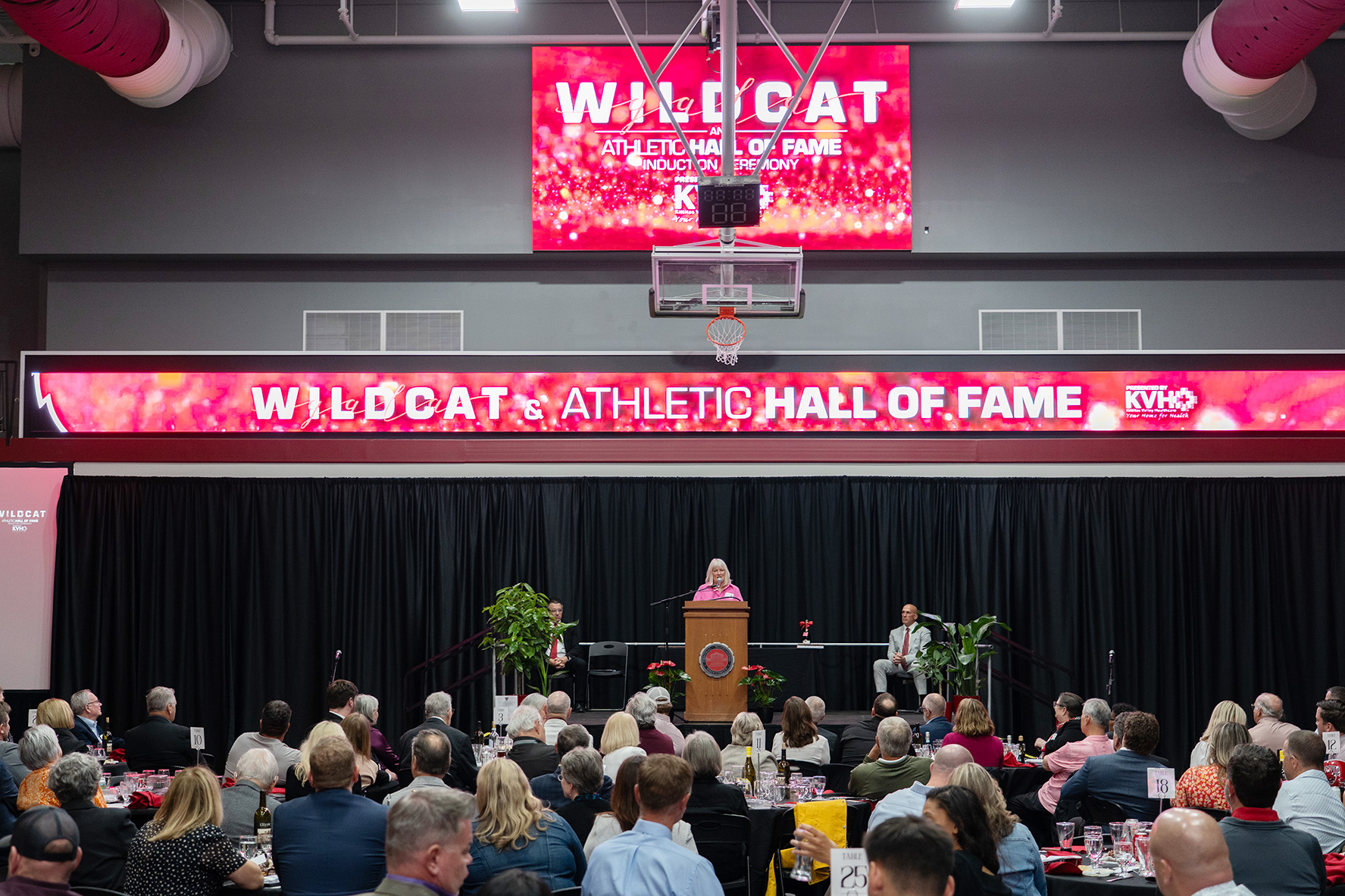 A view of the crowd at the Hall of Fame ceremony