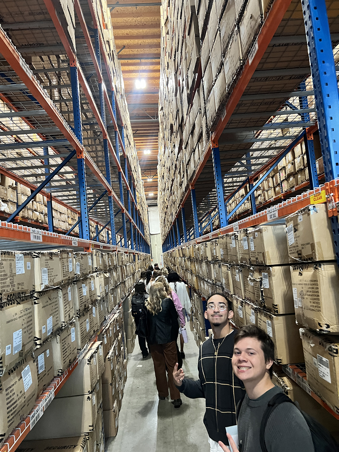 CWU students visit the Cutter and Buck warehouse