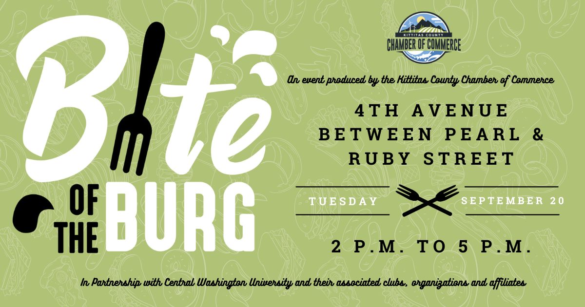 The annual school year kickoff event, Bite of the Burg, will take place in downtown Ellensburg on Tuesday, September 20.