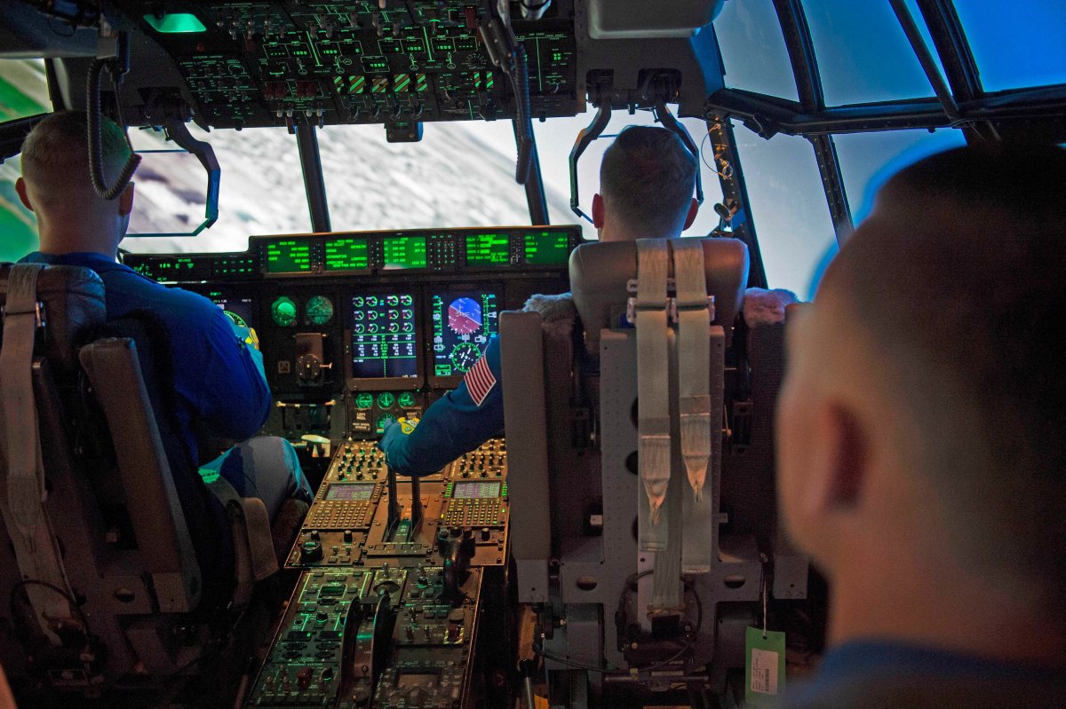 Inside the cockpit of the Blue Angels C130J