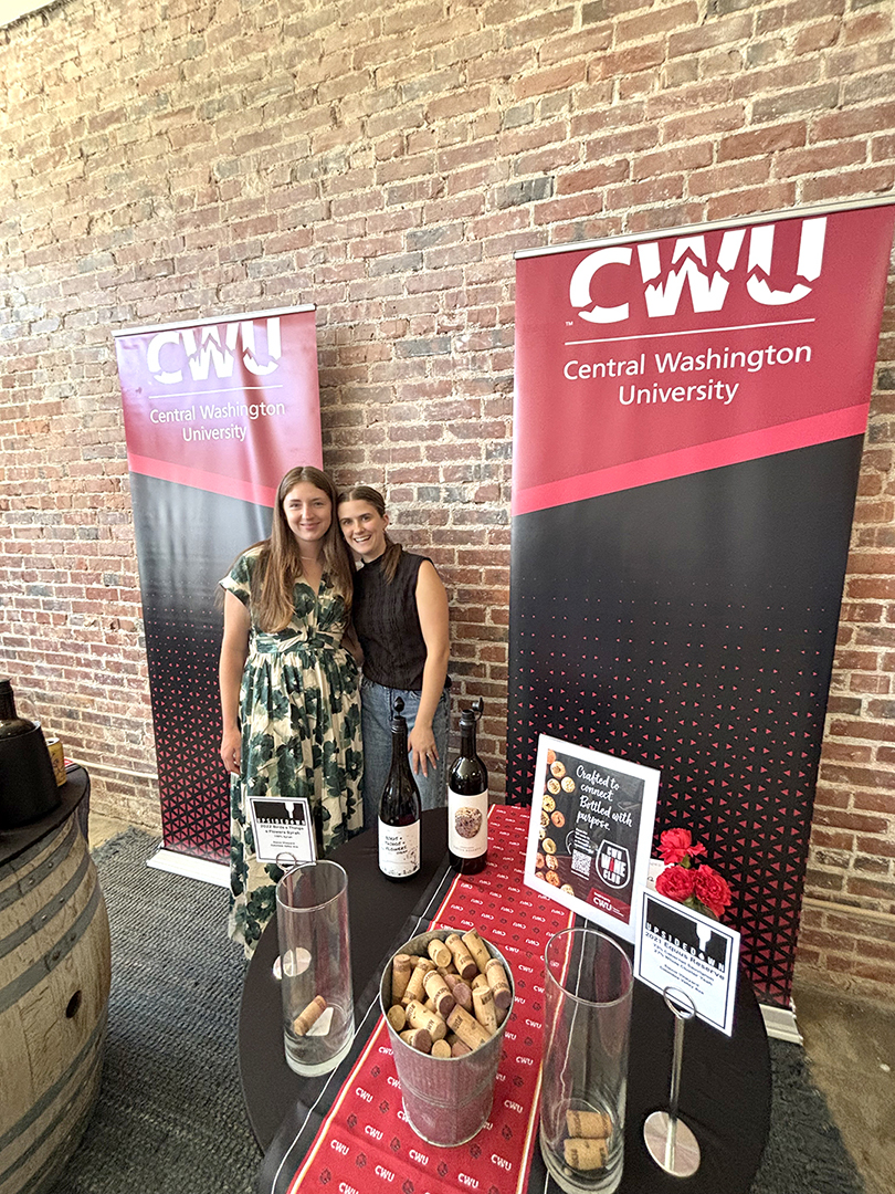 CWU alumni  Britney Passe (’22), left, and Taya Krause (’23).