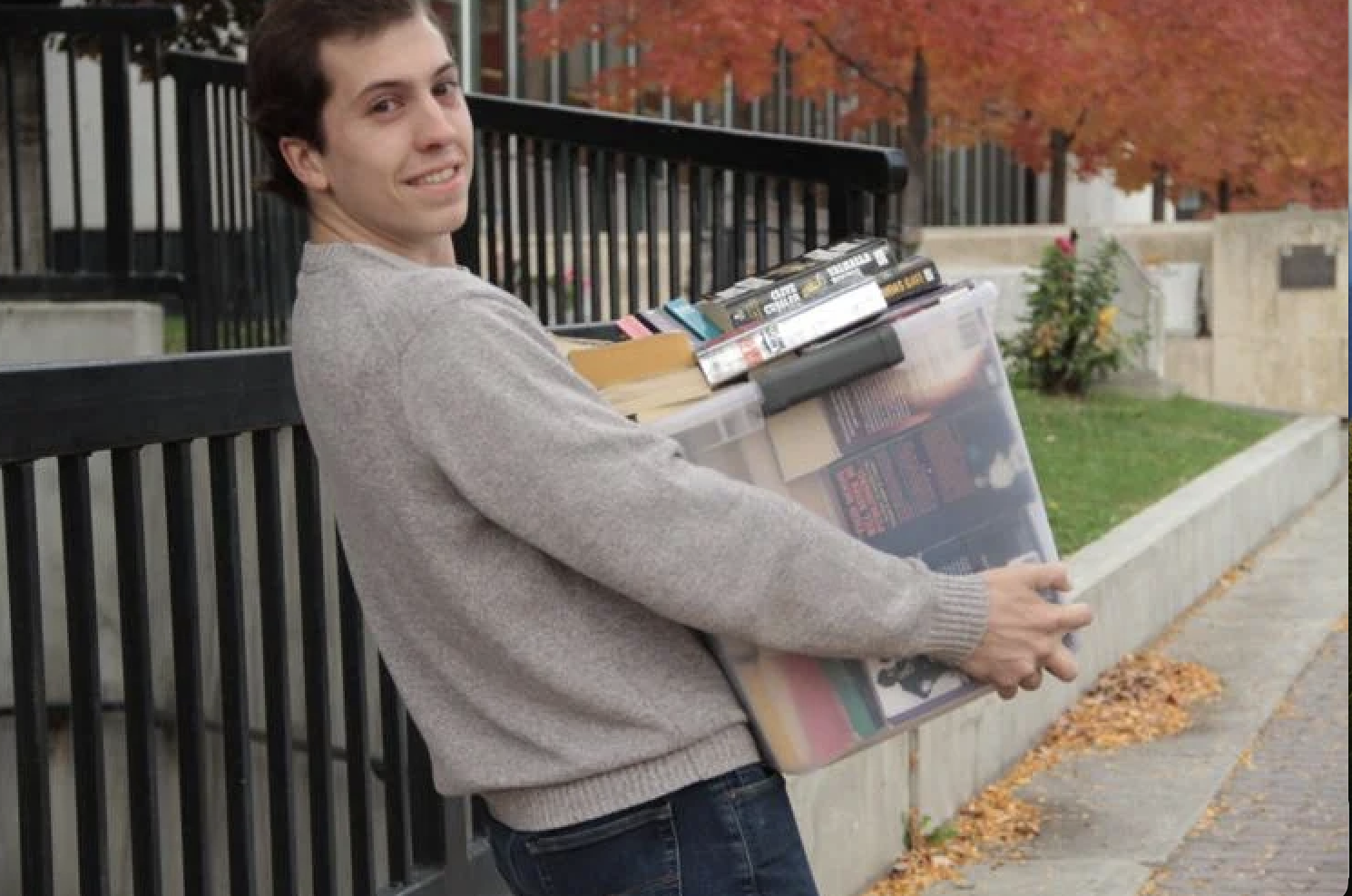 Bryson Fico delivers books to the Kittitas County Jail in 2023.