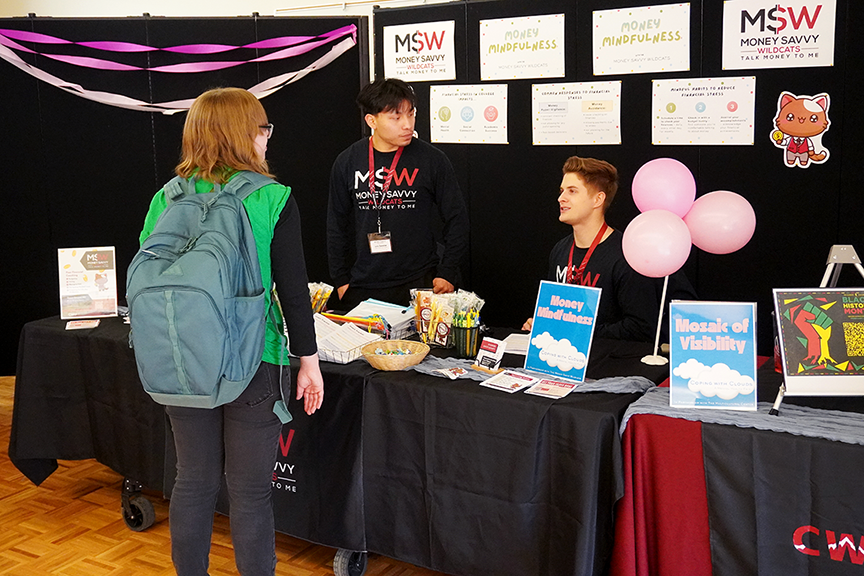 The Money Savvy Wildcats booth at Coping With Clouds