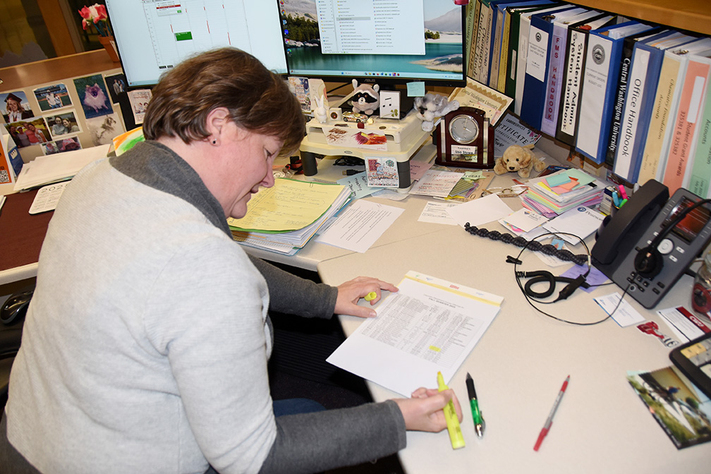 CWU Chemistry Department administrator Lisa Stowe has benefited greatly from the introduction of CourseLeaf.