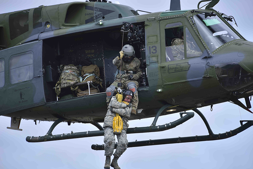 The 36th Rescue Squadron helicopter will make an appearance on the CWU campus on Wednesday, May 4, at 3 p.m.