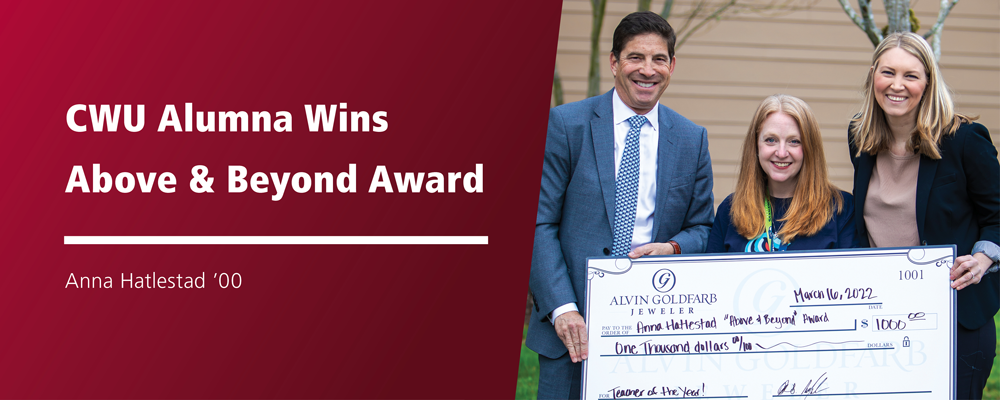 CWU Alumna Wins Above & Beyond Award - Anna Hatlestad '00