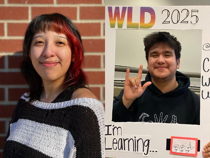 Portraits of Student Civic Leadership award recipients Javi Garcia Sanchez and Jesús Chavez Lara