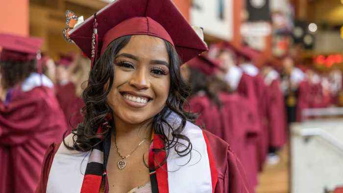 Michelle Reyes became the first member of her family to graduate from college Saturday at the CWU commencement ceremony in Ellensburg.