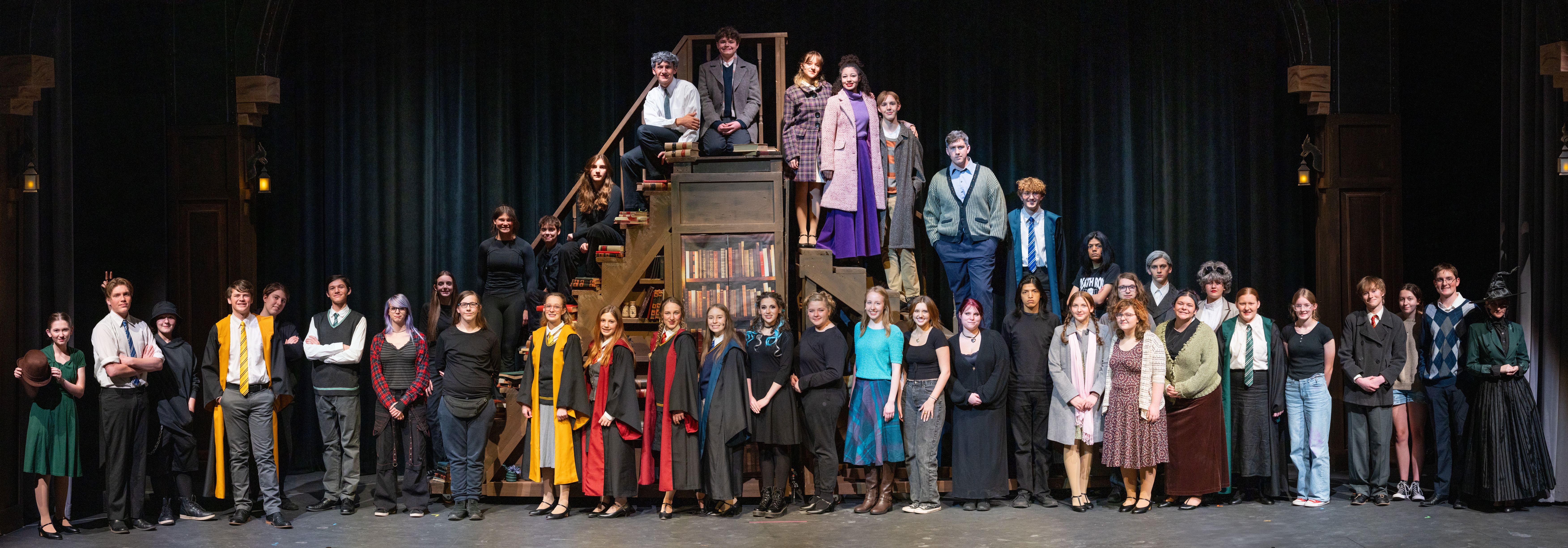 photo of the cast of Ellensburg High School's production of Harry Potter and the Cursed Child