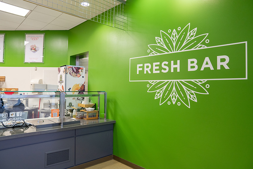 CWU's Fresh Bar concept, which opened in spring 2020, earned a Loyal E. Horton Dining Award this spring.
