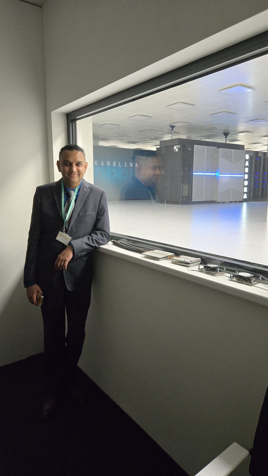 photo of Donald Davendra at the IT4Innovations supercomputing center in the Czech Republic