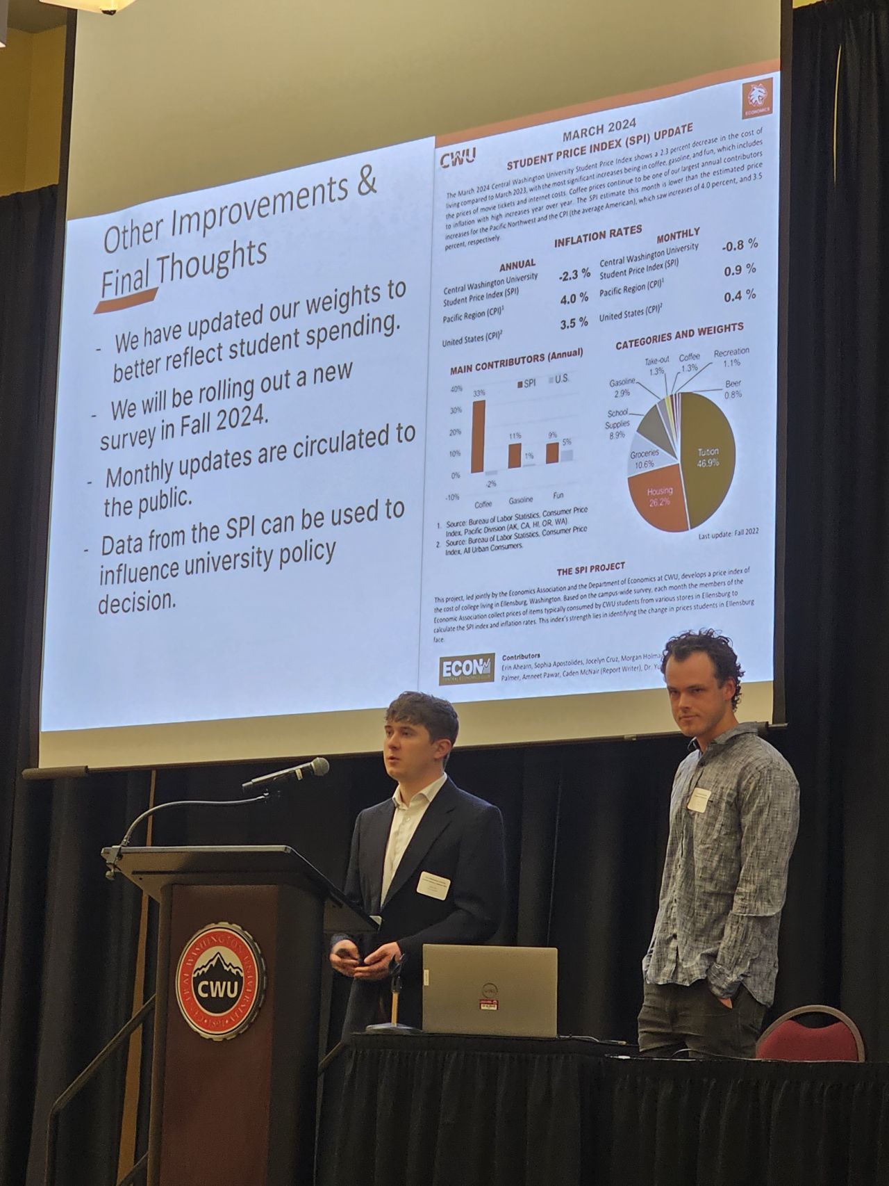 Students present the Student Price Index