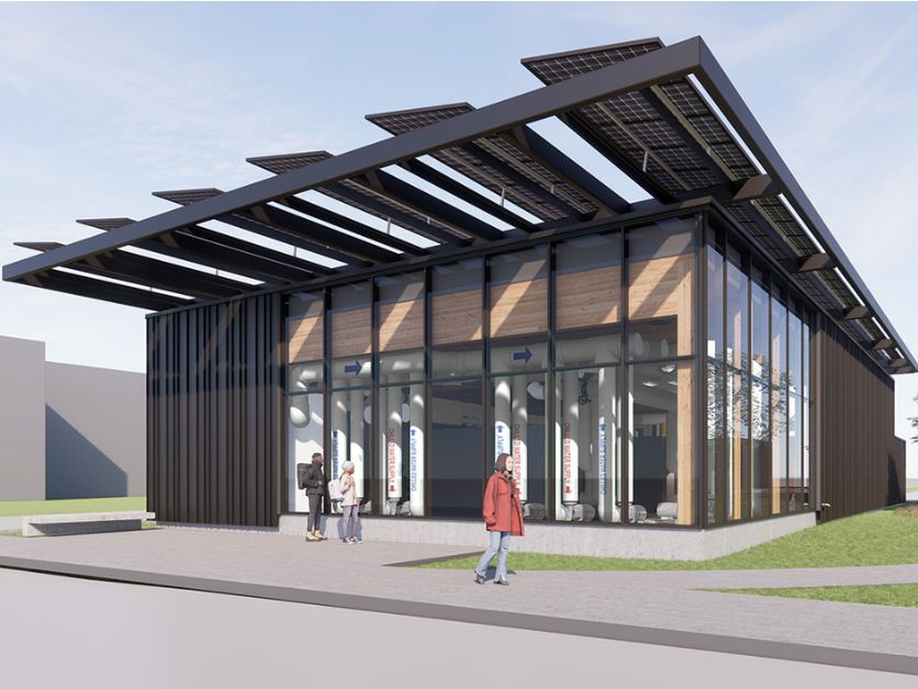 Artist's rendition of the finished GeoEco plant 