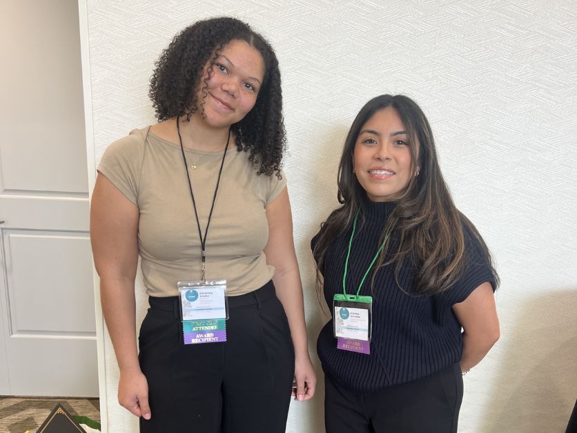 Delaney Cobbs and Kivima Acevedo pose at the WSAND conference