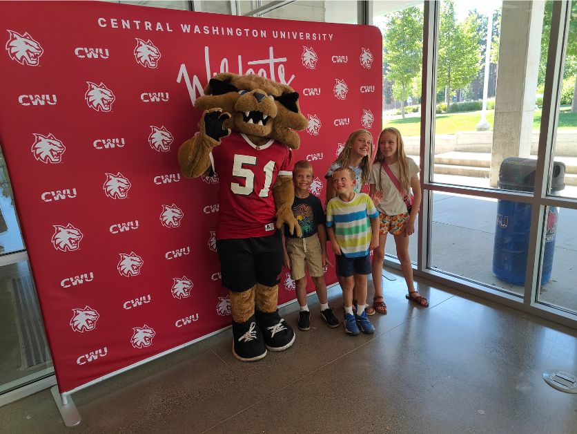 Families hang out with Wellington Wildcat