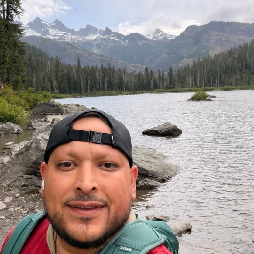 Ruben Cardenas on a hike in the great outdoors