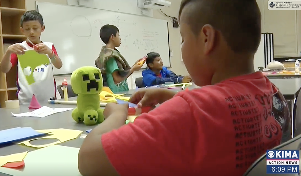 A group of Yakima elementary school students visited CWU on May 19 for a STEM day.