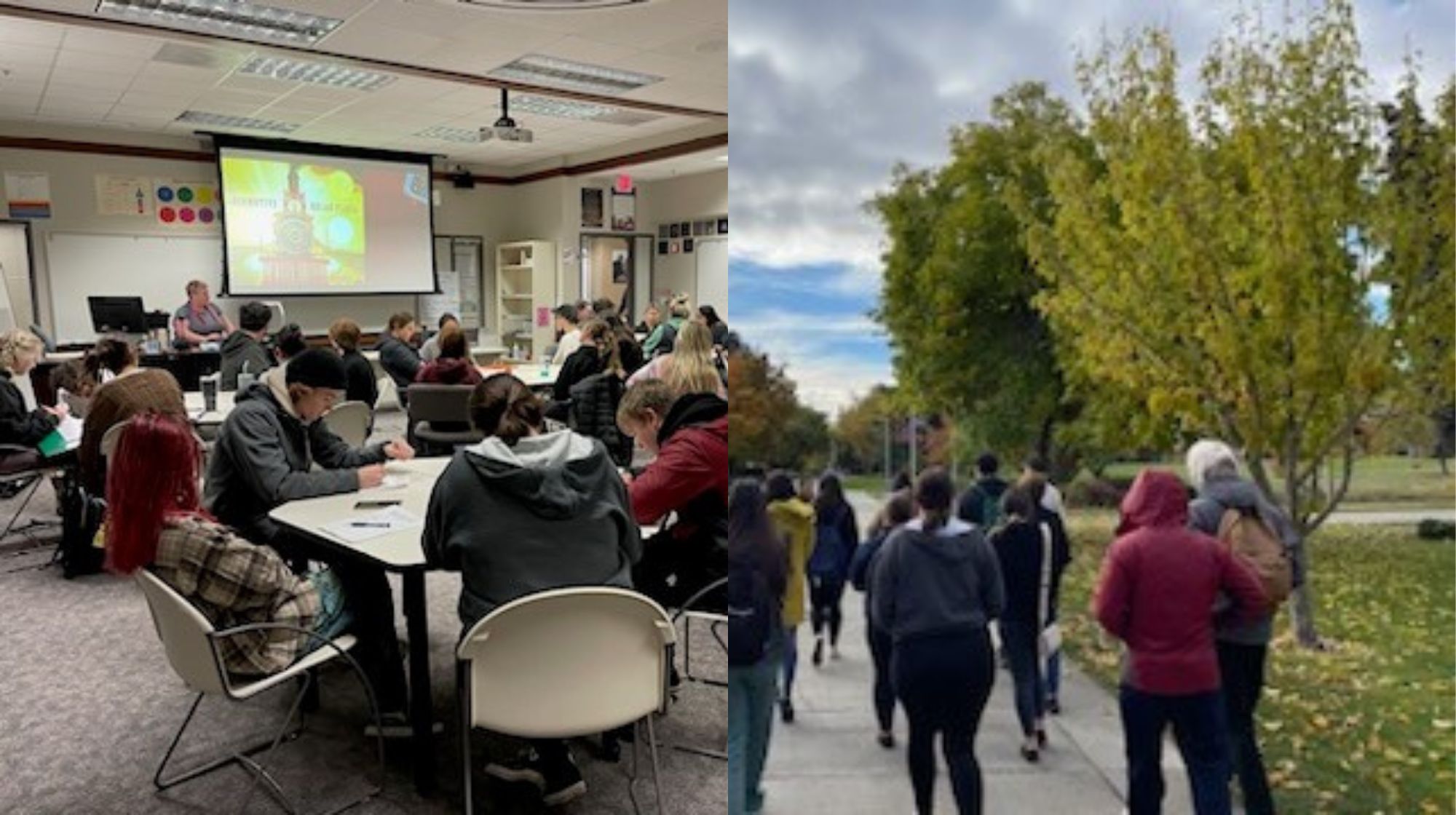 Students from the Yelm Teacher Academy visited CWU Ellensburg.