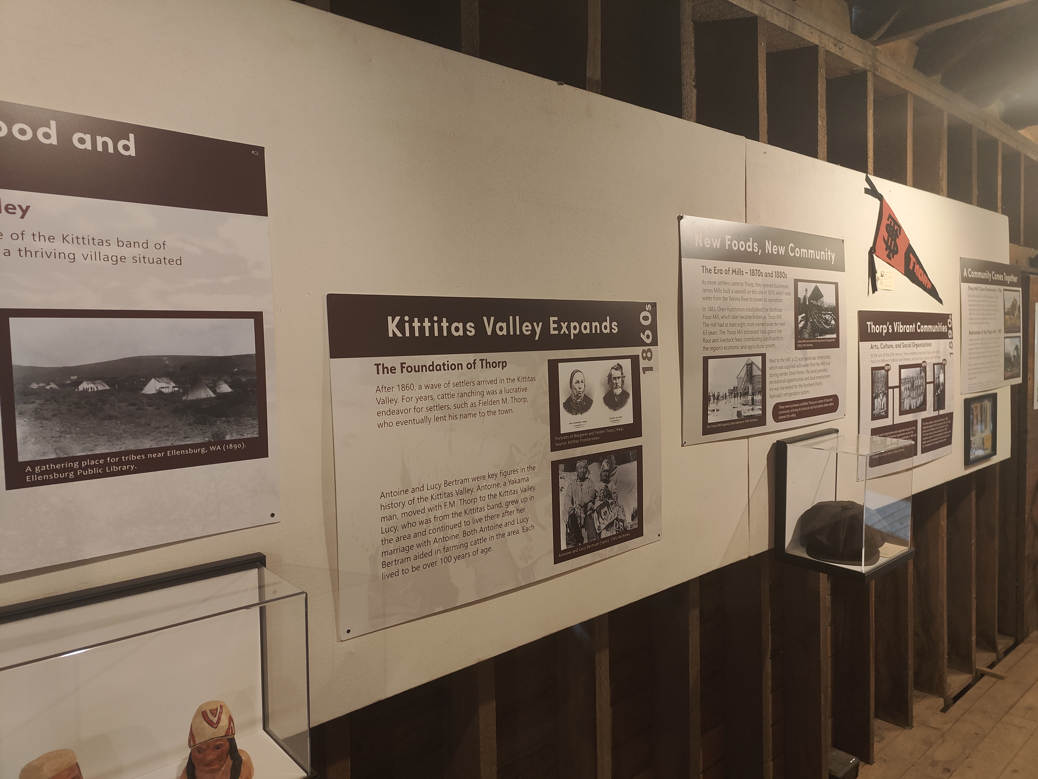 A display at the Thorp Mill Museum