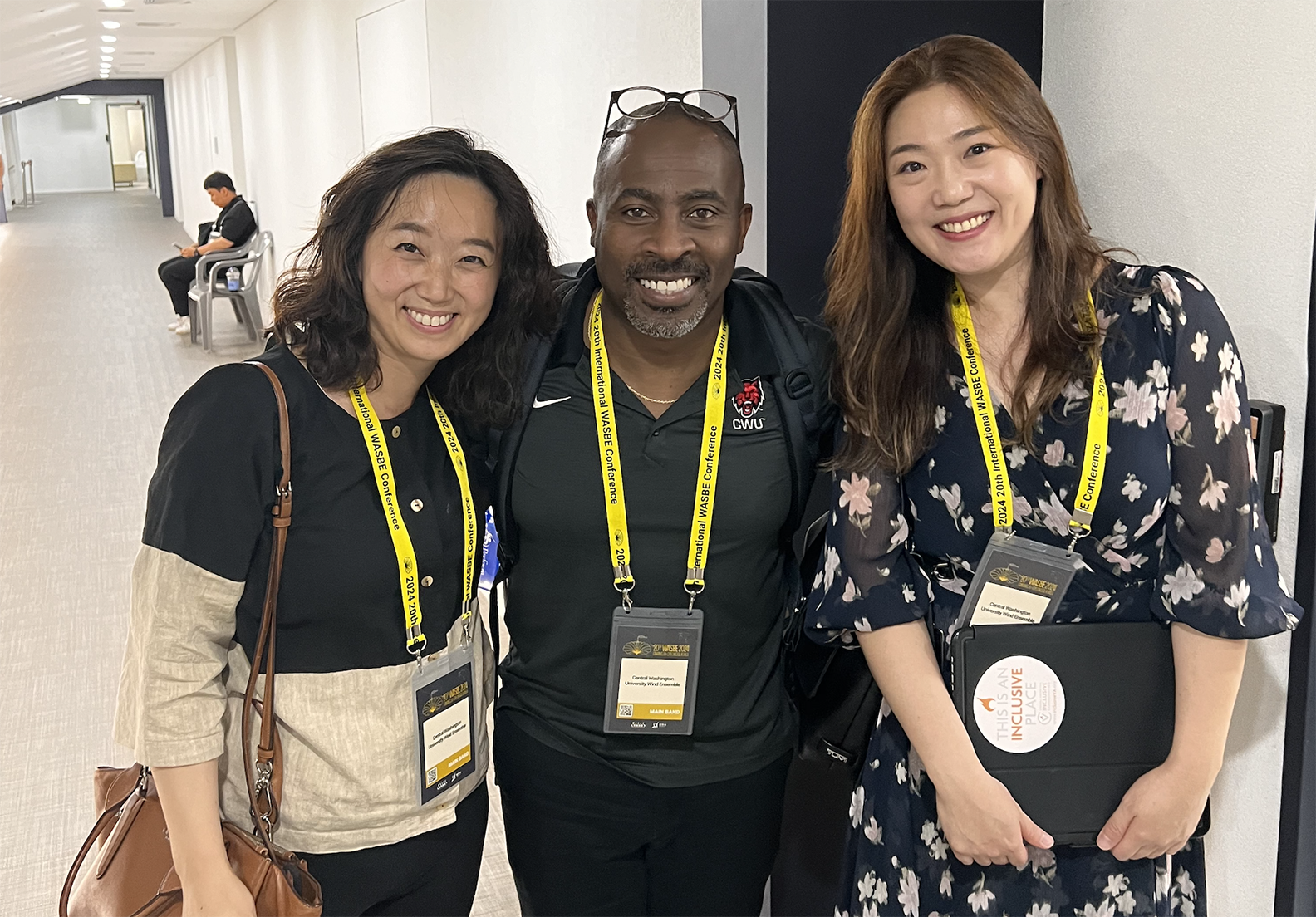 Three CWU music professors in Korea