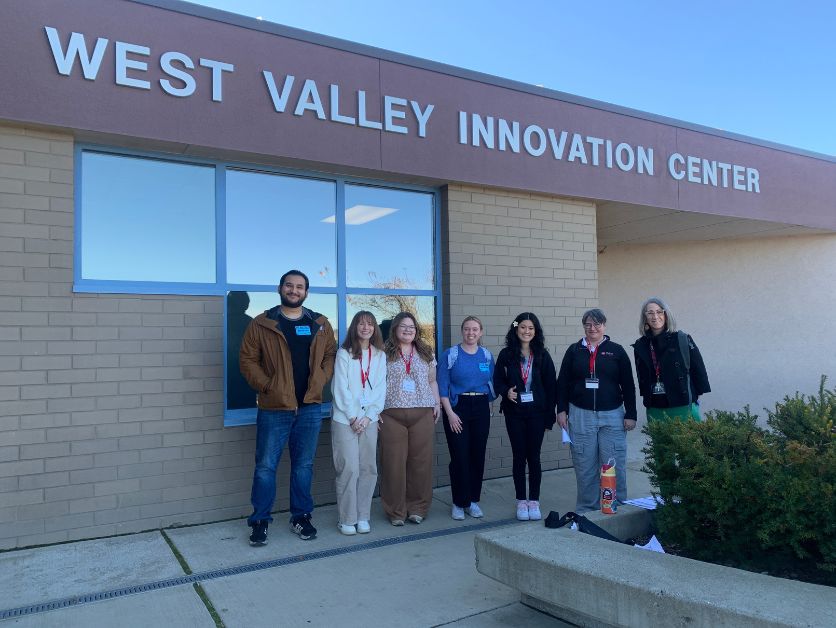 Photo of the CWU class visiting West Valley Innovation Center