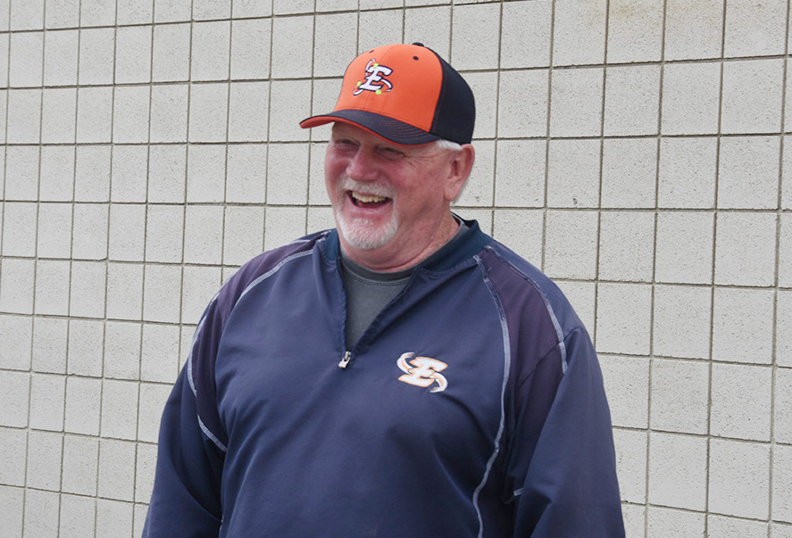 Longtime CWU employee Dave Kopczynski outside of Jongwaard Hall