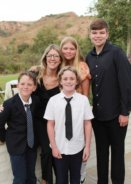 Massar with her children