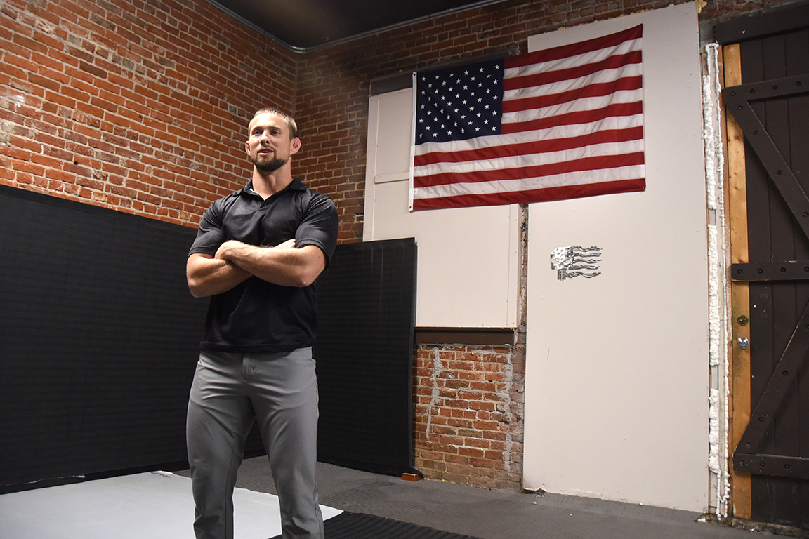Dillon Clark stands in his Ellensburg Jiu-Jitsu dojo
