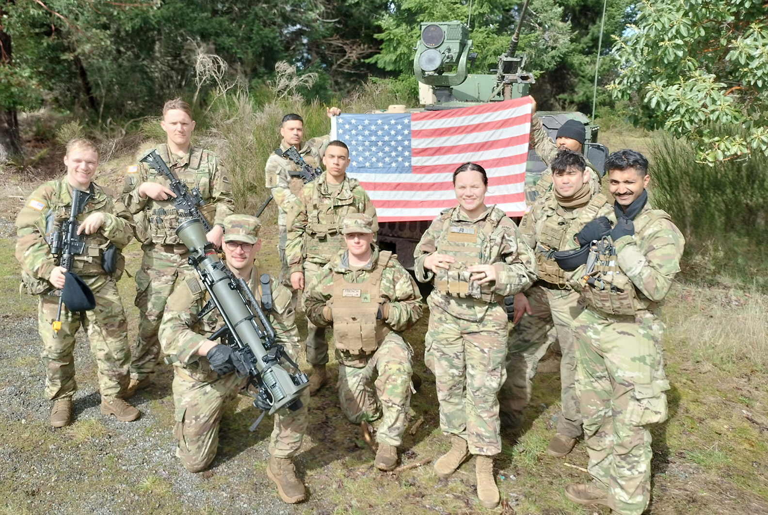 Elliott Szoke and fellow cadets pose for a group photo