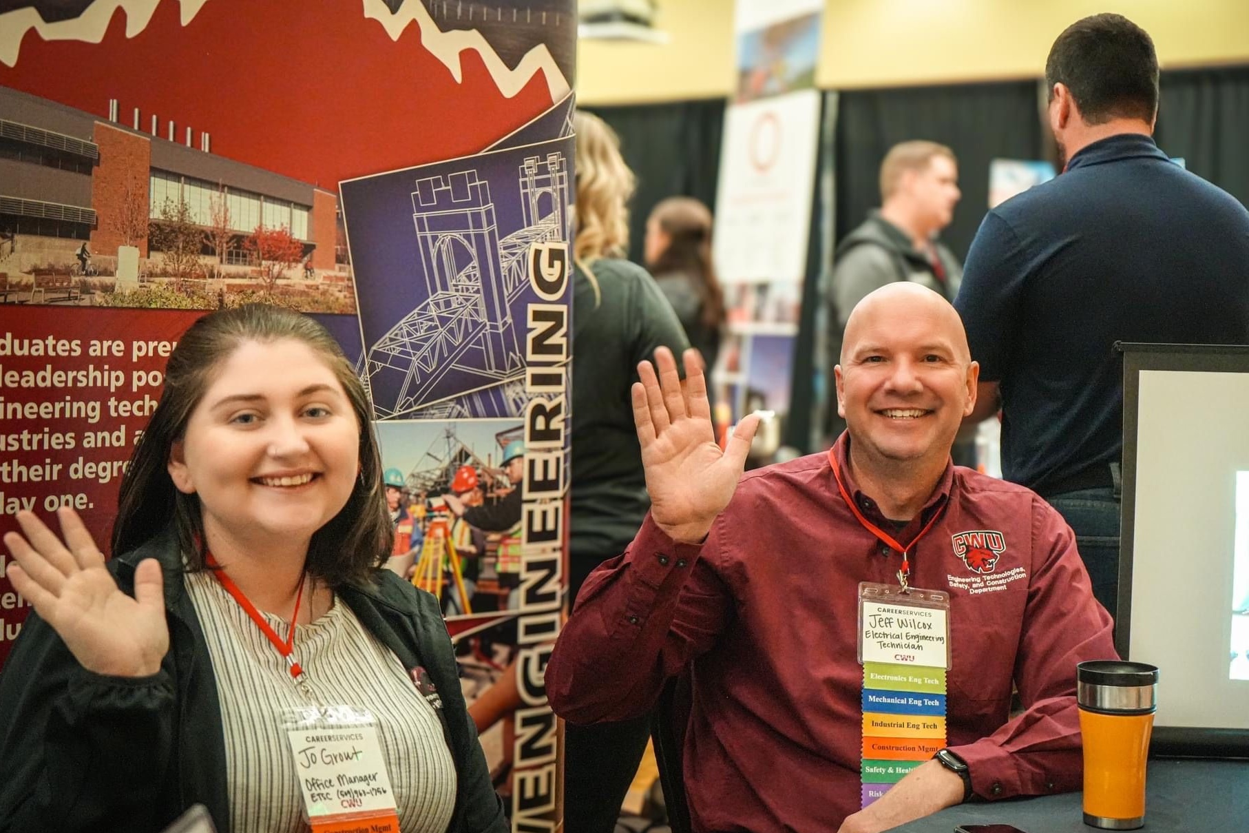 CWU faculty greet students at the ETSC Career Fair