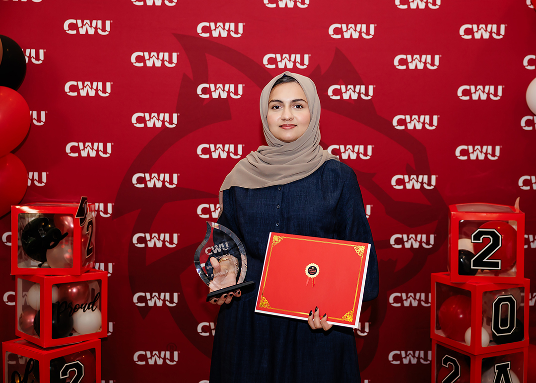 CWU international student Fatikka Rashid earned her business administration degree earlier this month.