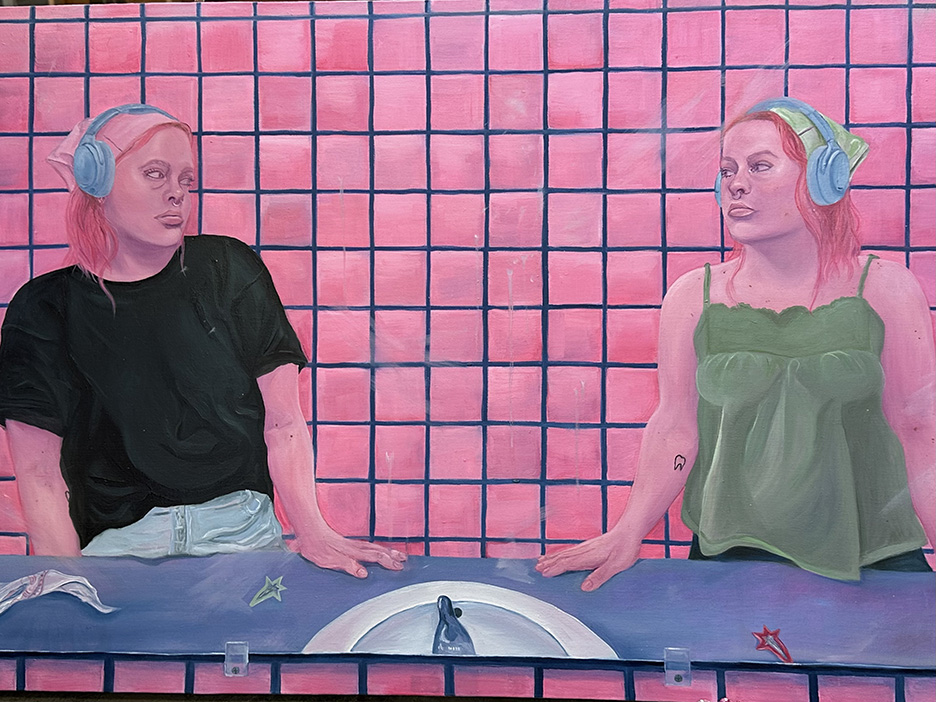 Rita Tumbusch: “Two Ritas” oil on canvas
