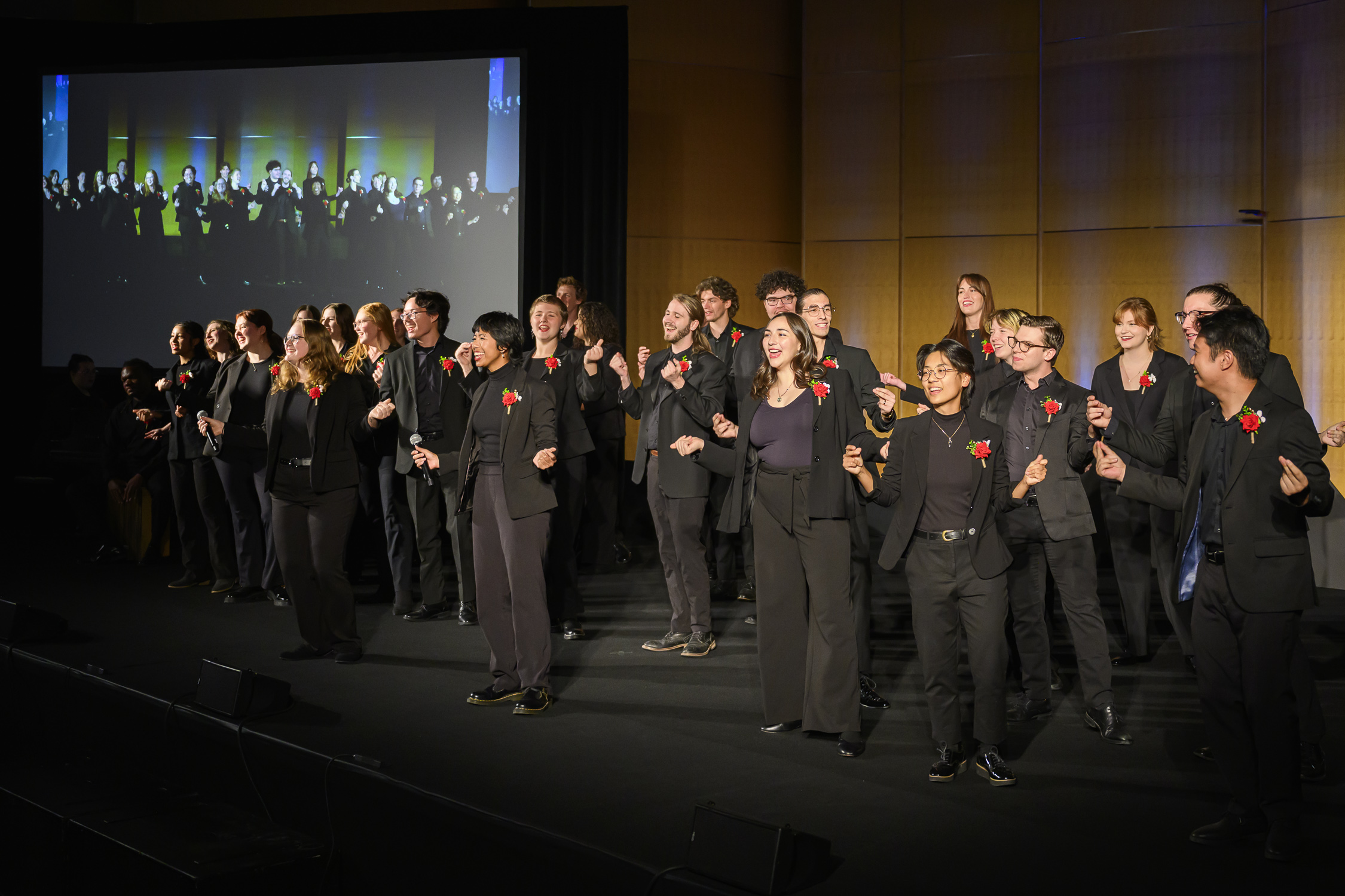The CWU Chamber Choir performs at the Futures Campaign launch event.