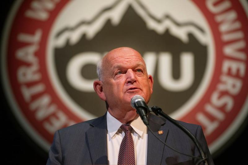CWU President James L. Gaudino at State of the University address
