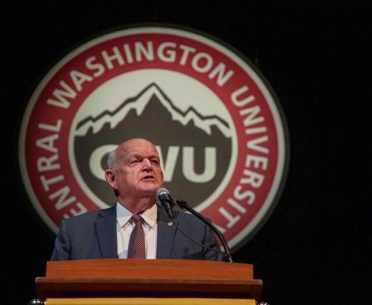 CWU President James L. Gaudino at State of the University address