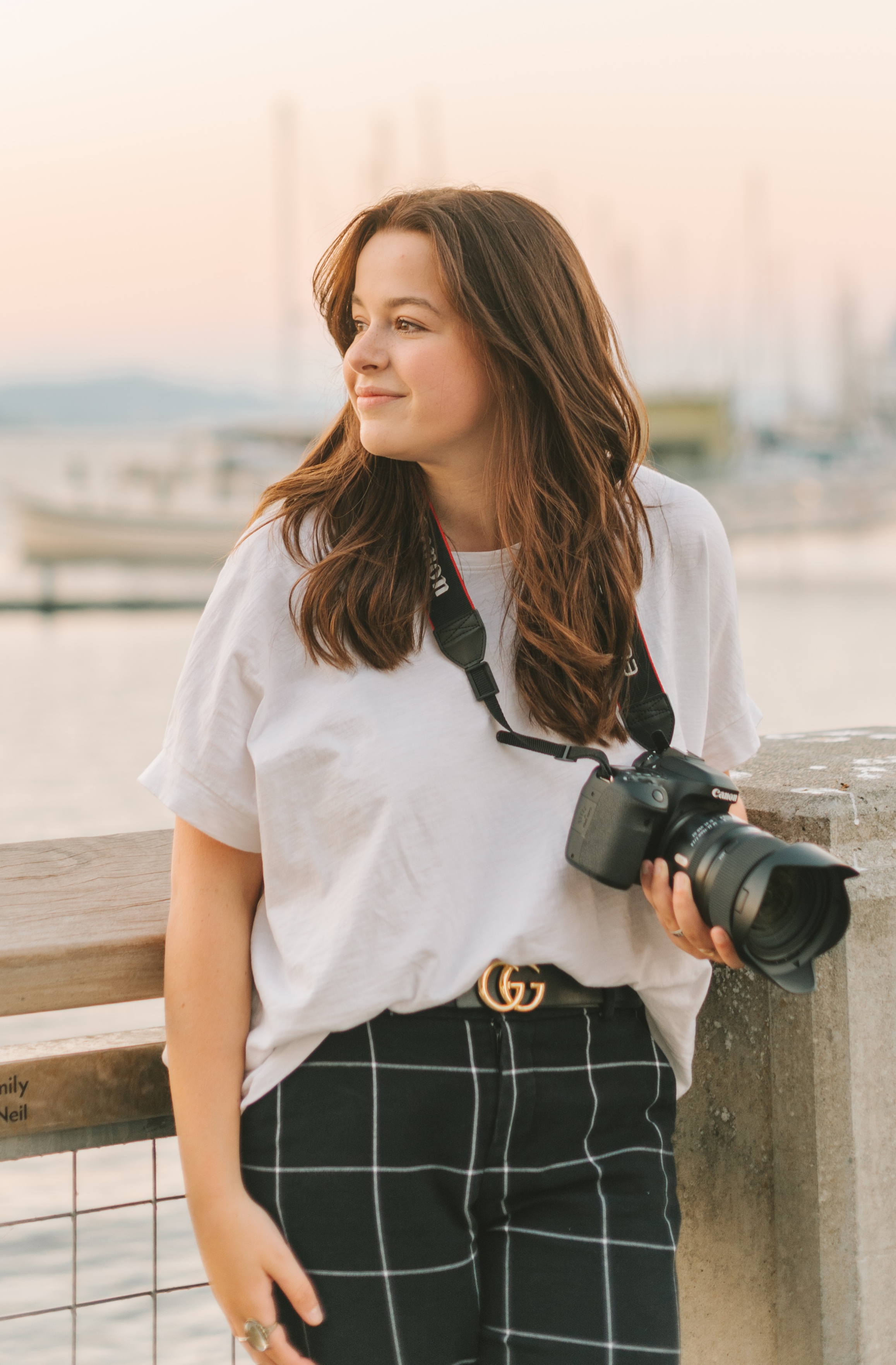 Gracen Bayer with a camera