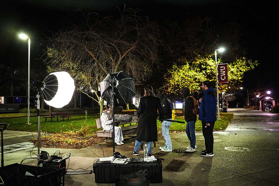 Gurdil Dardi and his classmates often use the CWU campus as sets for their films.